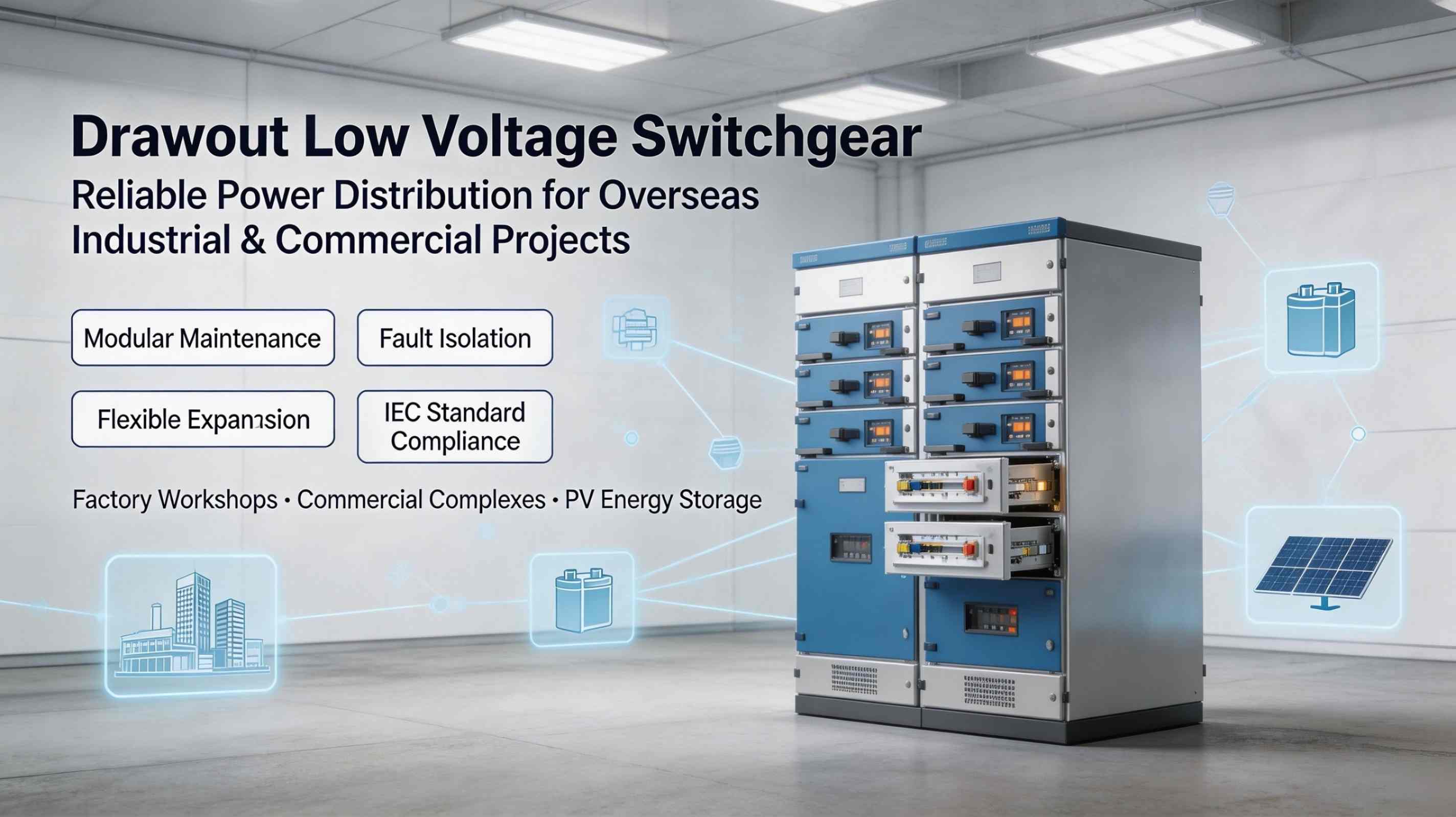 Switchgear Tegangan Rendah Draw-out: Panduan Pemilihan Praktis untuk Mengurangi Perawatan & Mempermudah Ekspansi di Proyek Industri & Komersial Luar Negeri