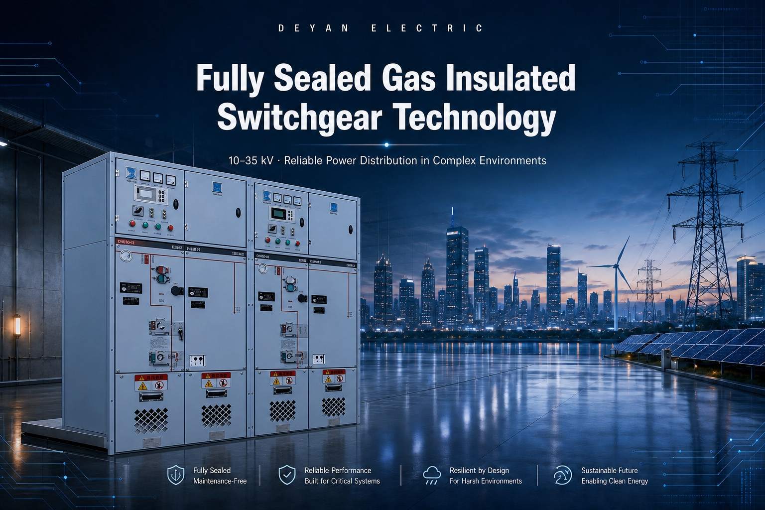 Teknologi Switchgear Berinsulasi Gas Tertutup Sepenuhnya Memberdayakan Distribusi Daya yang Andal di Lingkungan Kompleks
