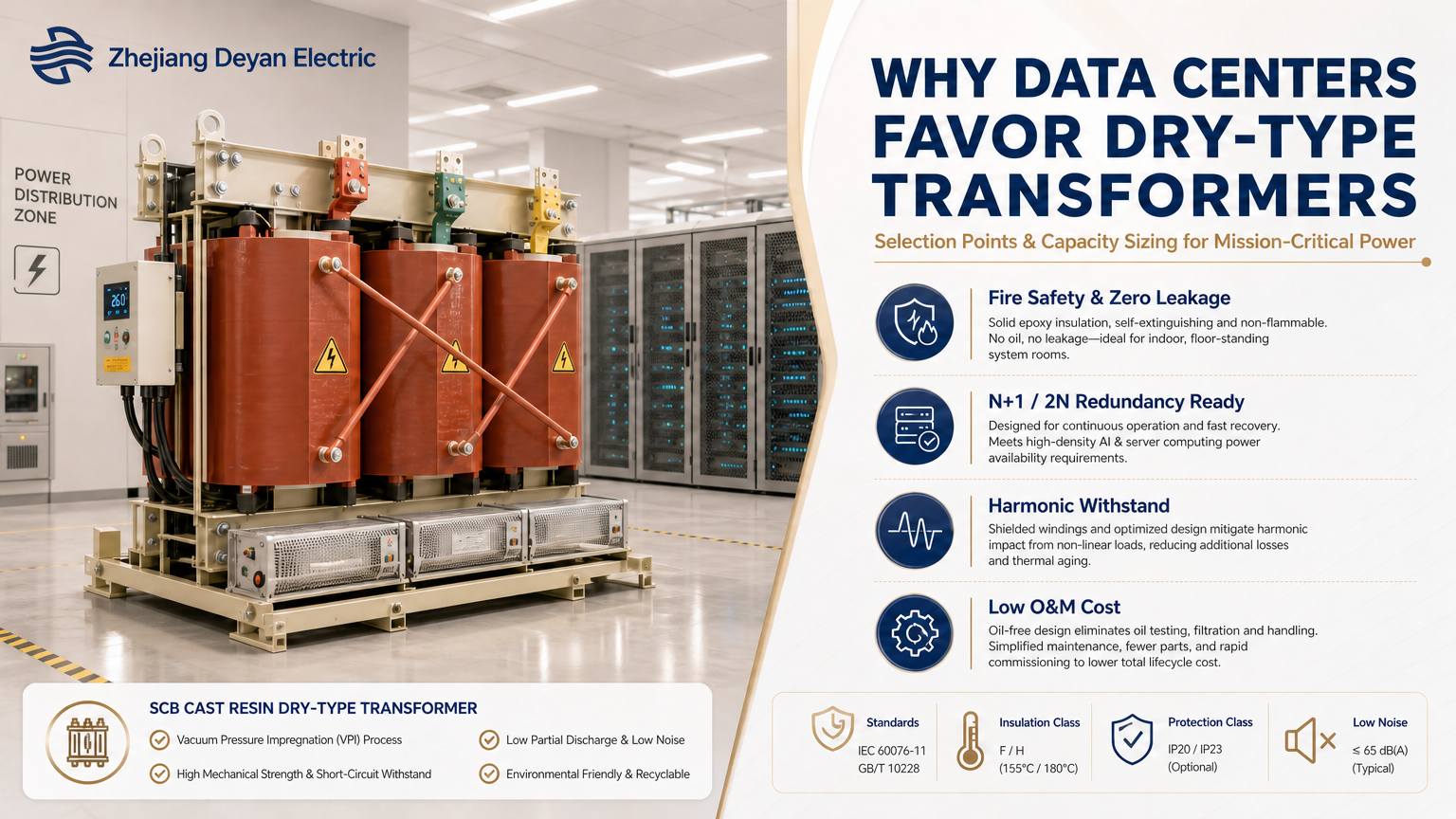 Mengapa Pusat Data Lebih Memilih Transformator Tipe Kering?